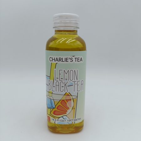 CHARLIE’S TEA Tea-based Beverages Lemon Black Iced Tea Sweet, No Preservatives, Brewed in Small Batches